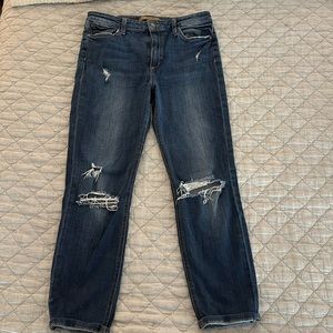 Joes Jeans Distressed cuffed crop